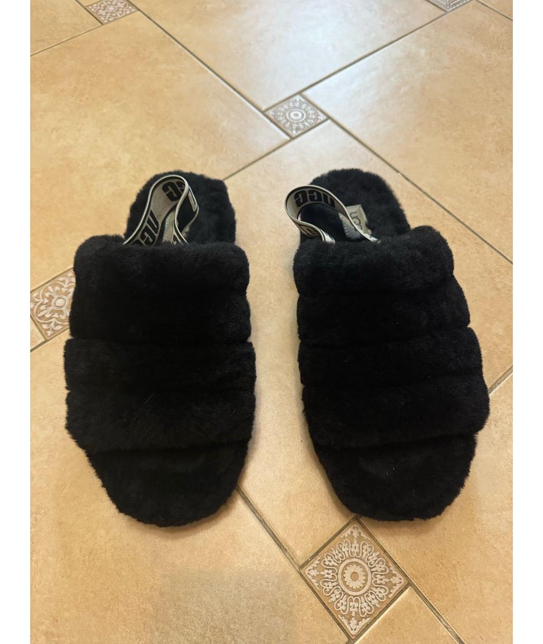 UGG AUSTRALIA Черные шлепанцы, фото 3