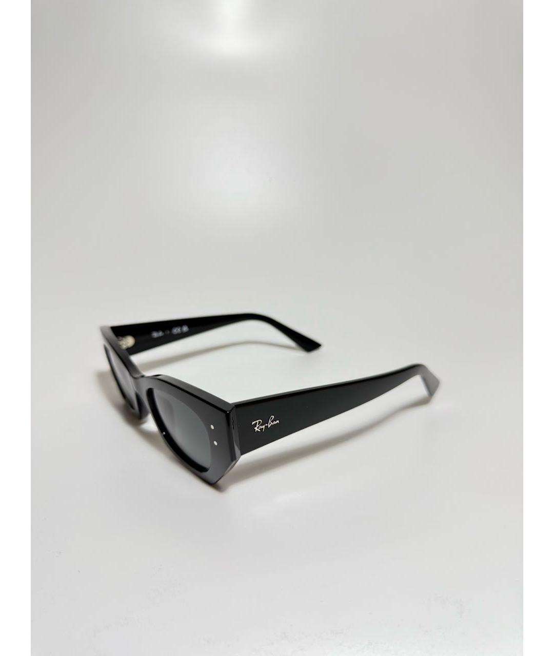 RAY BAN Черные пластиковые солнцезащитные очки, фото 2