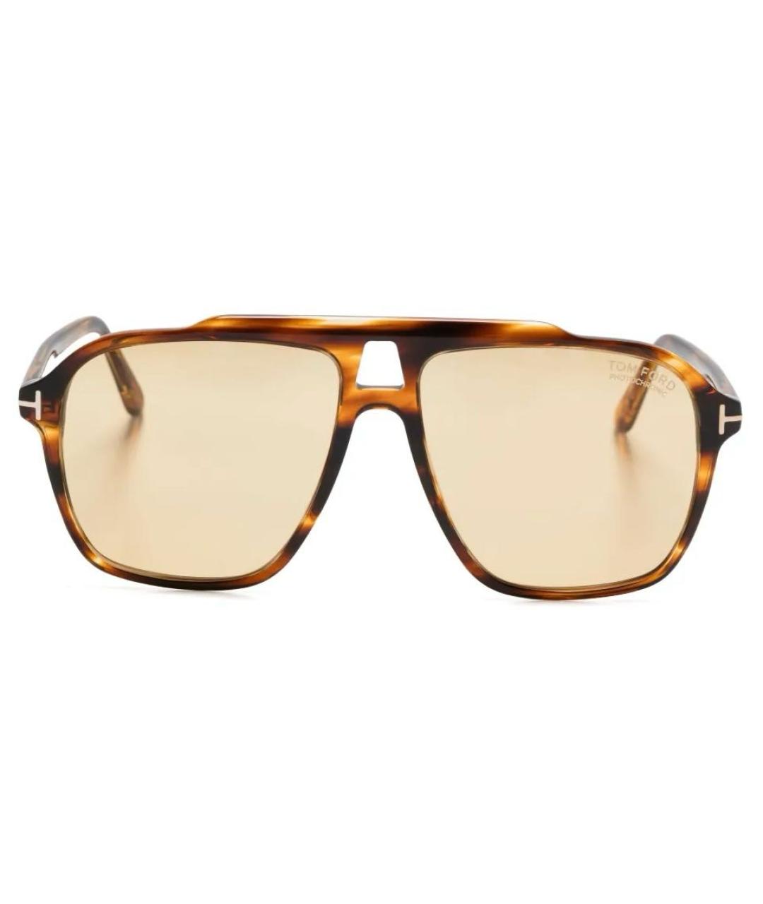 TOM FORD Желтые пластиковые солнцезащитные очки, фото 1