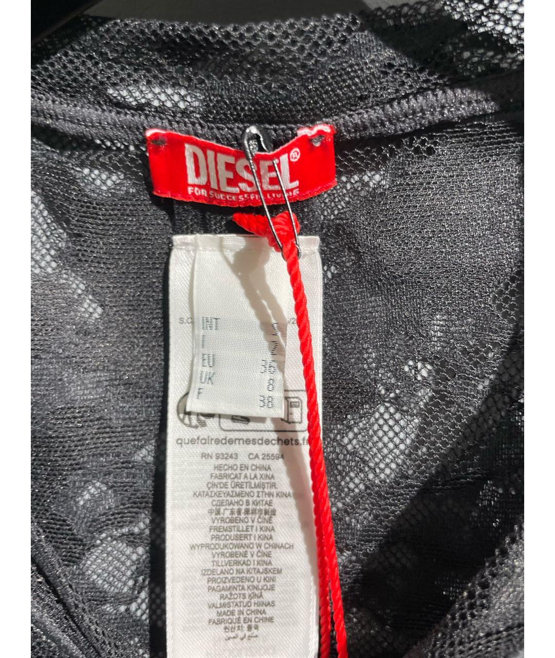 DIESEL Черная кружевная футболка, фото 2