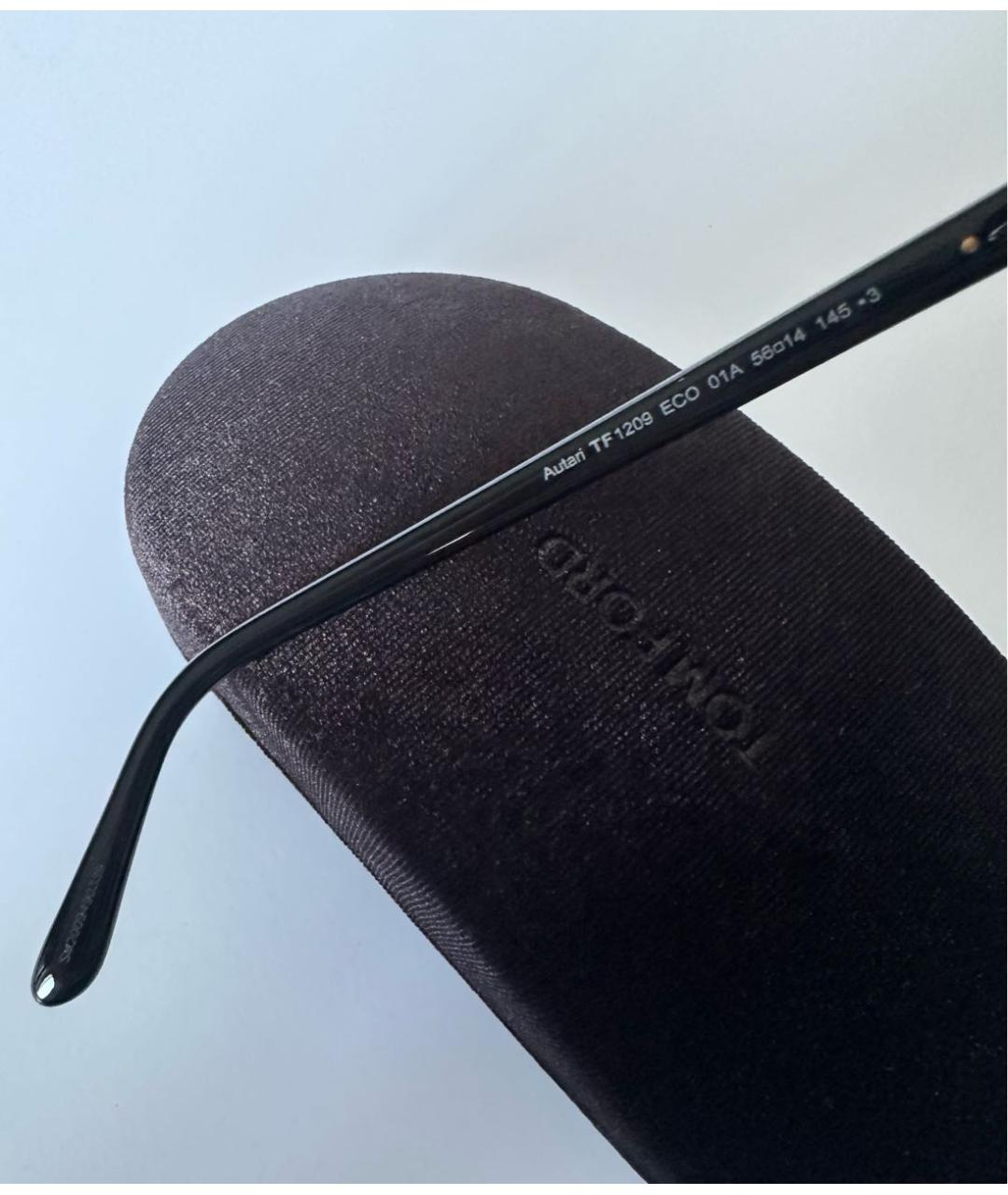 TOM FORD Черные пластиковые солнцезащитные очки, фото 8