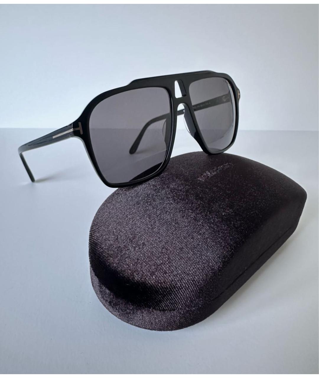 TOM FORD Черные пластиковые солнцезащитные очки, фото 7