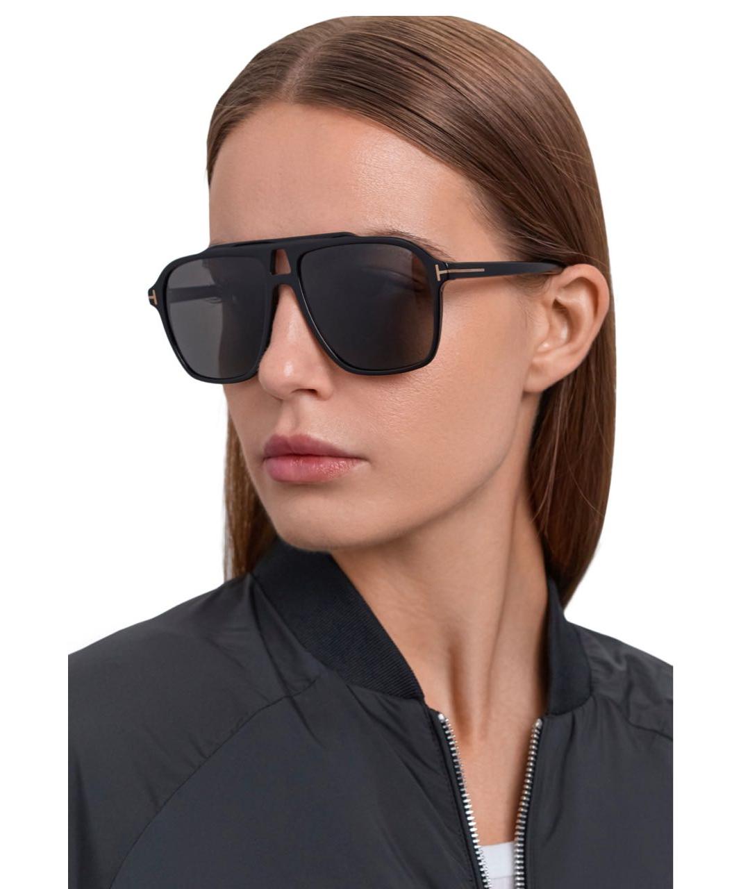 TOM FORD Черные пластиковые солнцезащитные очки, фото 2