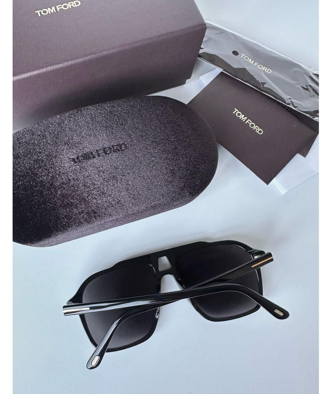 TOM FORD Черные пластиковые солнцезащитные очки, фото 4
