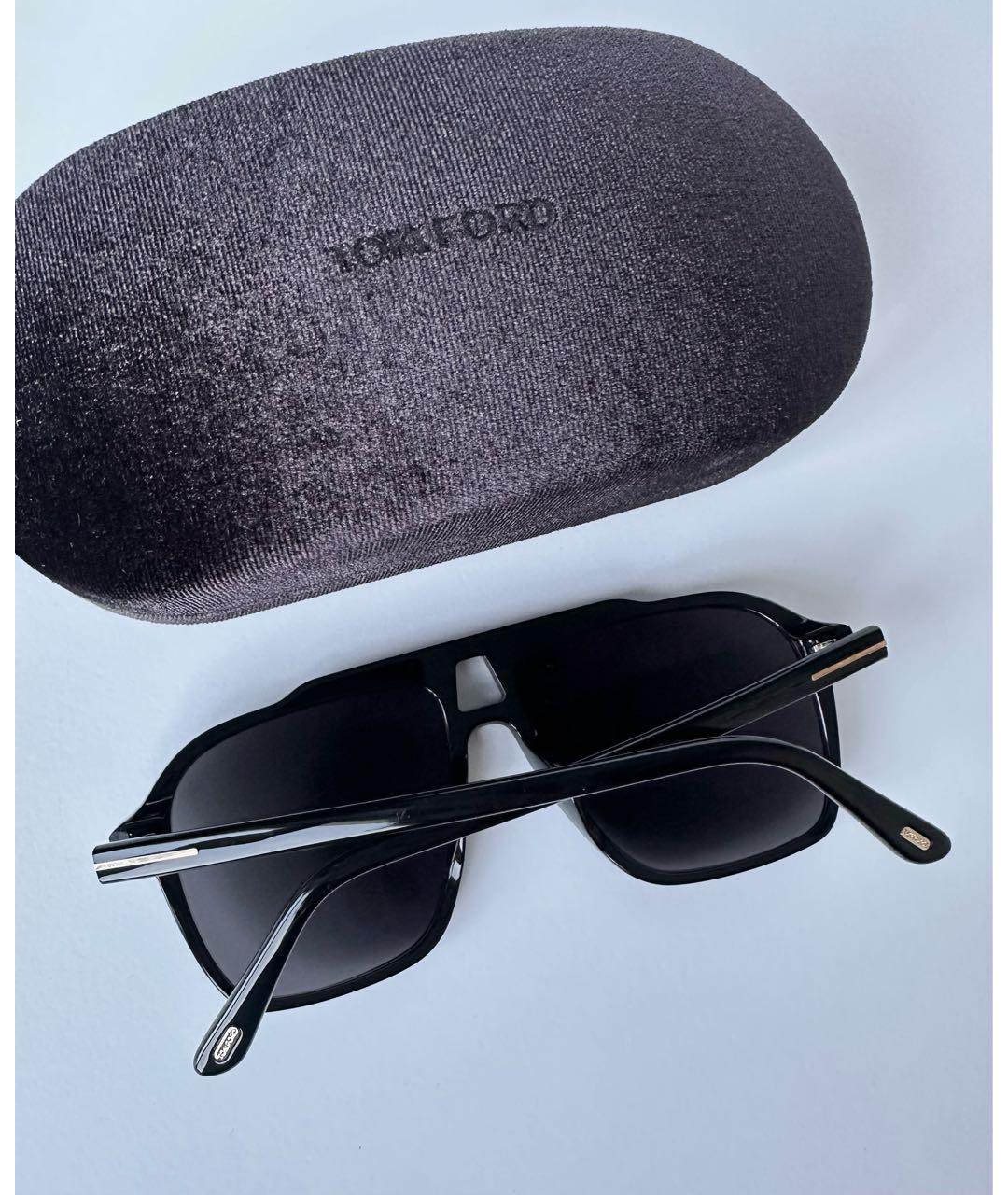 TOM FORD Черные пластиковые солнцезащитные очки, фото 5