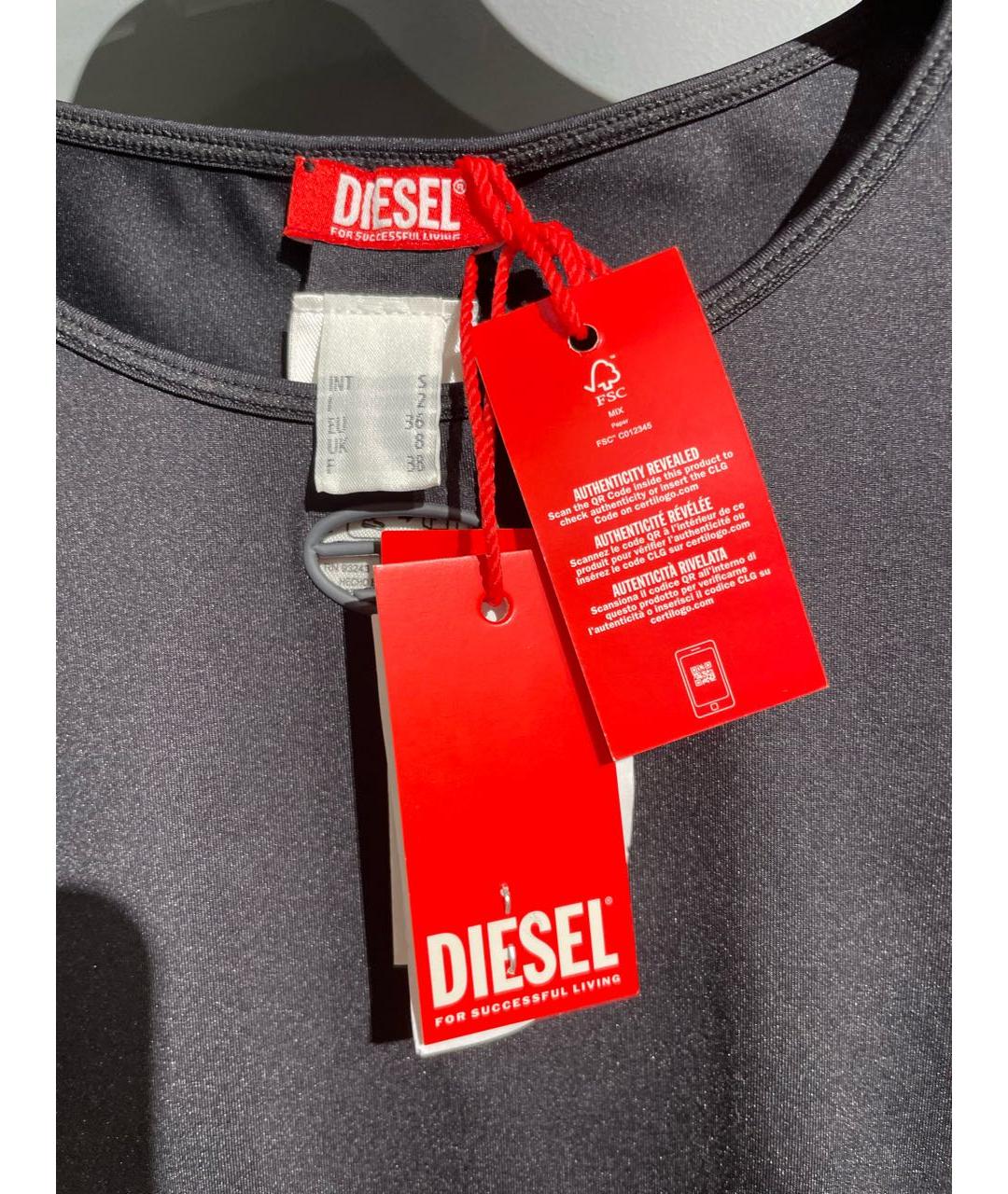 DIESEL Черное полиамидовое боди, фото 5