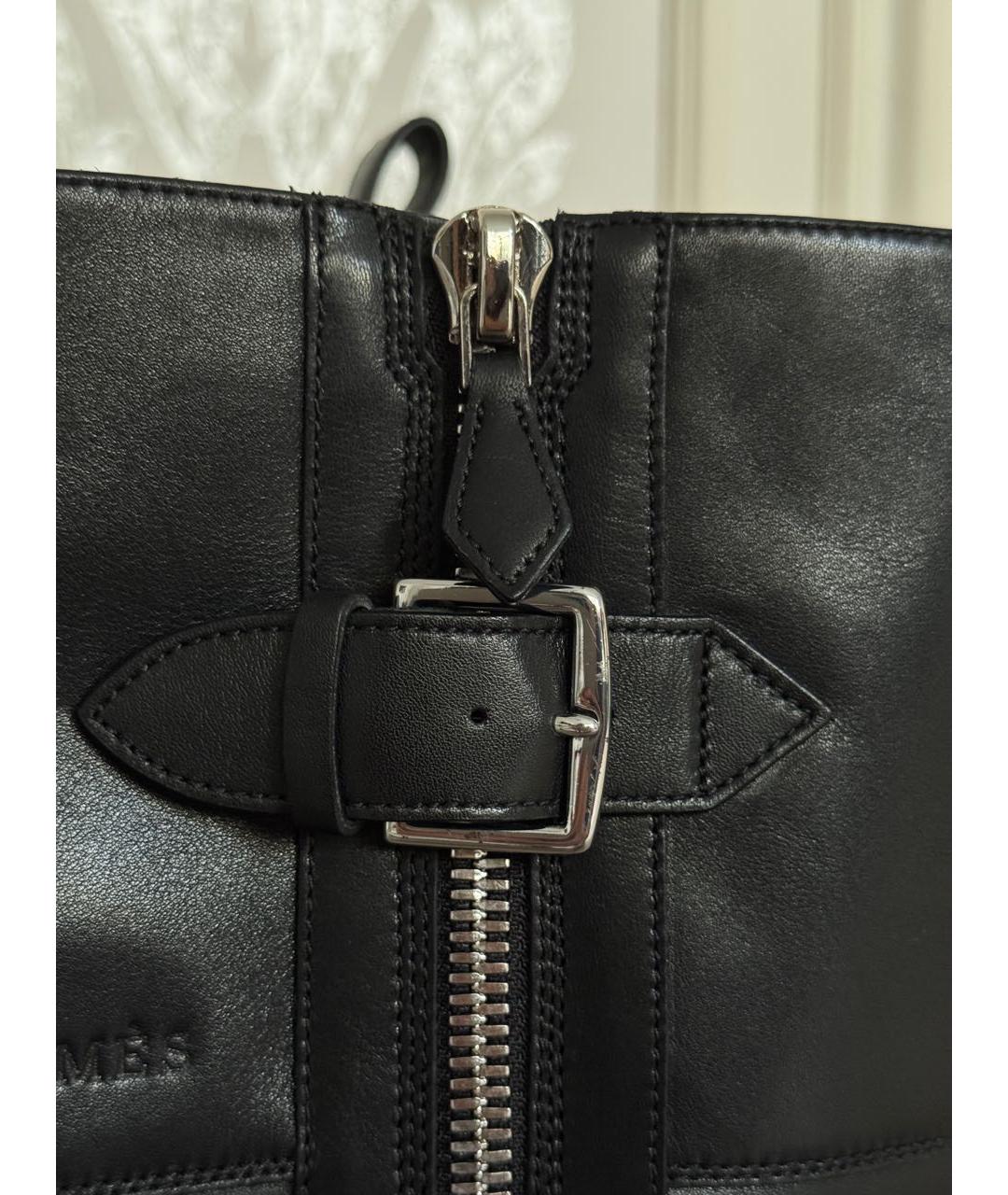 HERMES Черные кожаные сапоги, фото 8