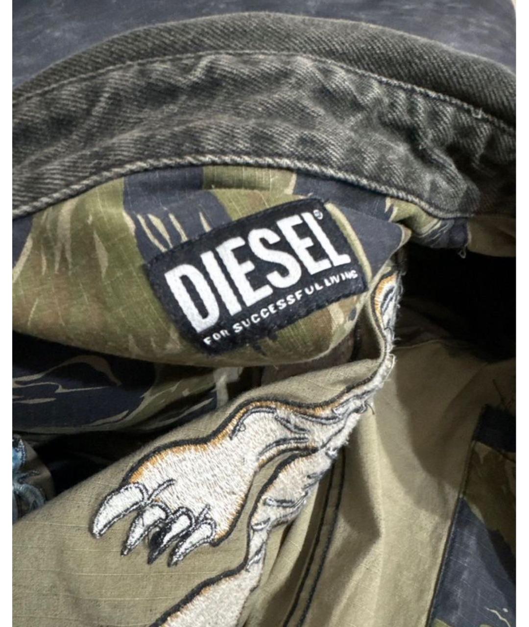 DIESEL Зеленая хлопковая кэжуал рубашка, фото 3