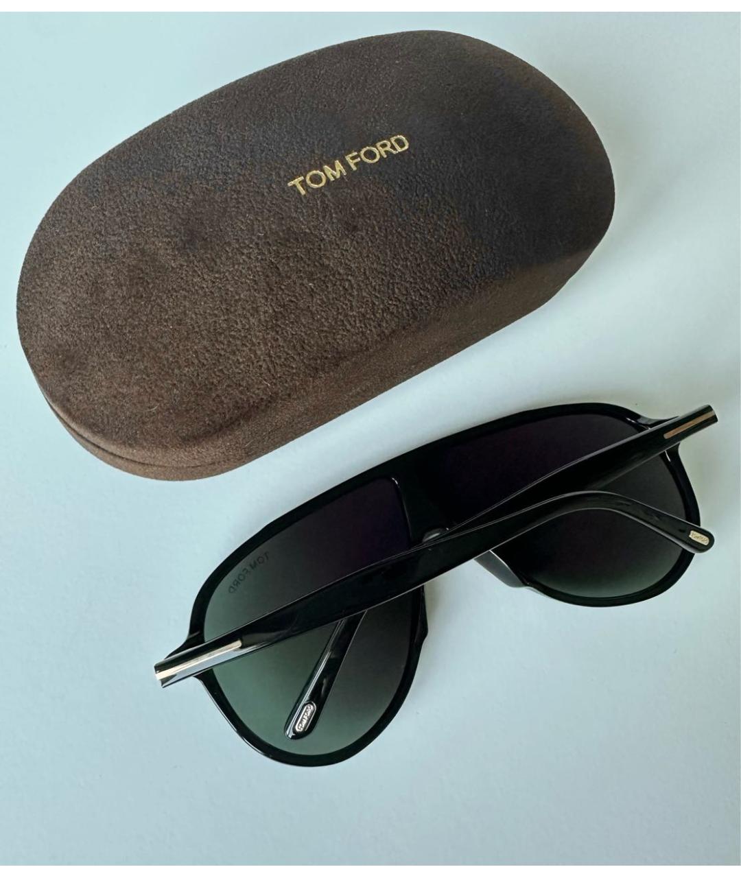 TOM FORD Черные пластиковые солнцезащитные очки, фото 5
