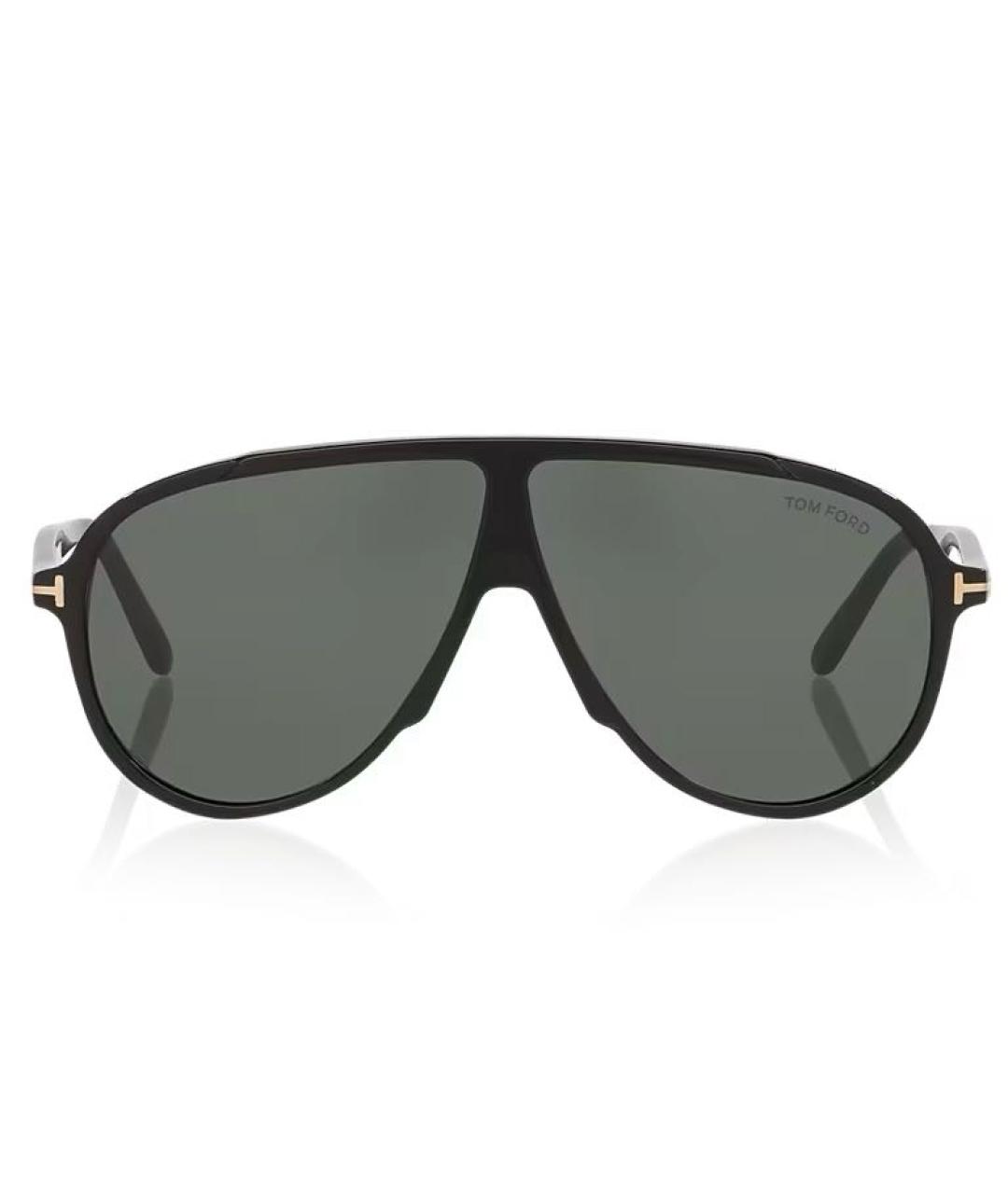 TOM FORD Черные пластиковые солнцезащитные очки, фото 1