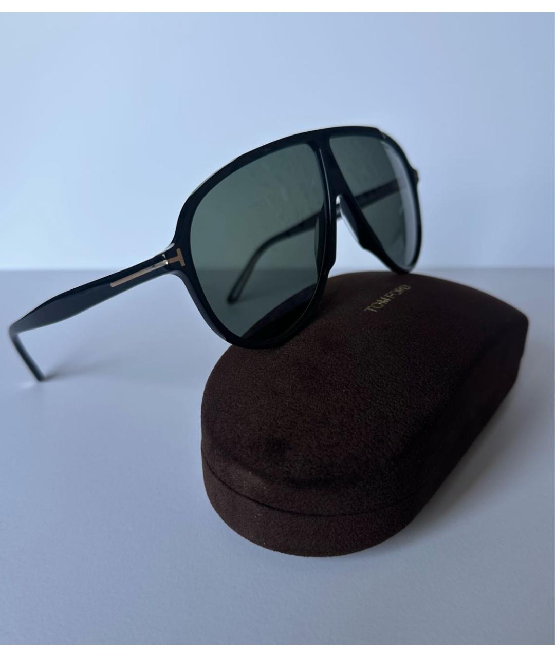 TOM FORD Черные пластиковые солнцезащитные очки, фото 6