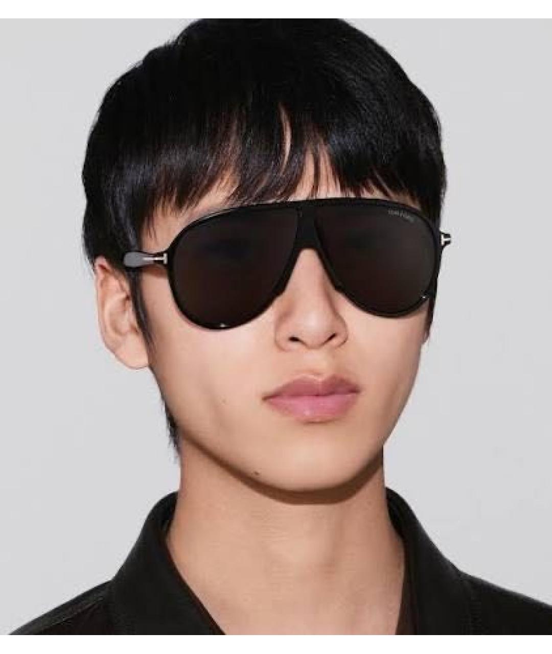 TOM FORD Черные пластиковые солнцезащитные очки, фото 2