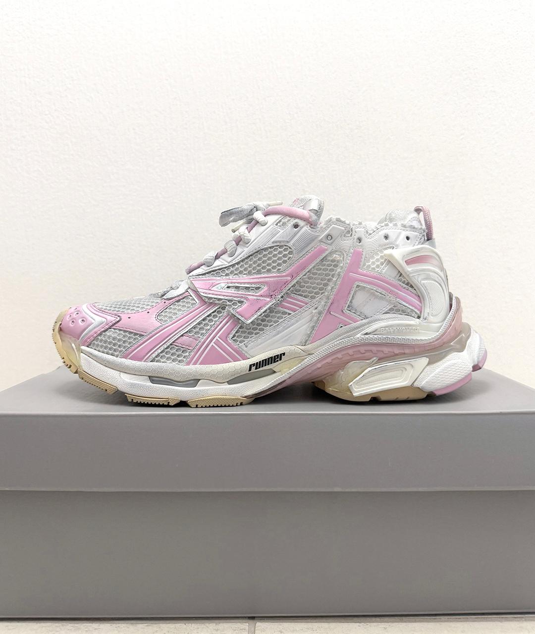 BALENCIAGA Белые низкие кроссовки / кеды, фото 4