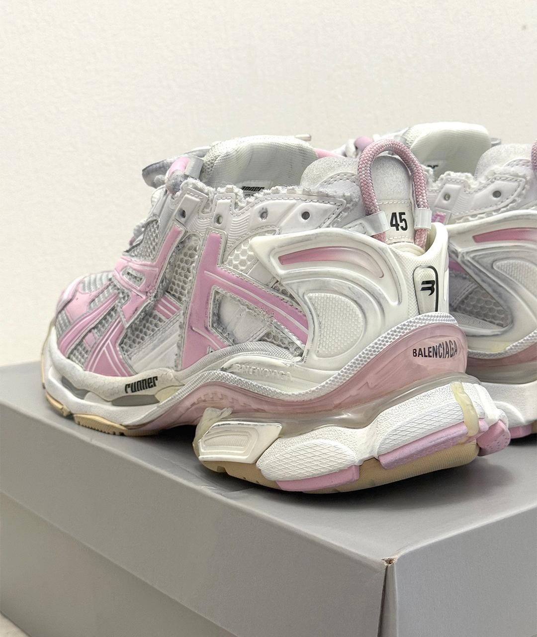 BALENCIAGA Белые низкие кроссовки / кеды, фото 5