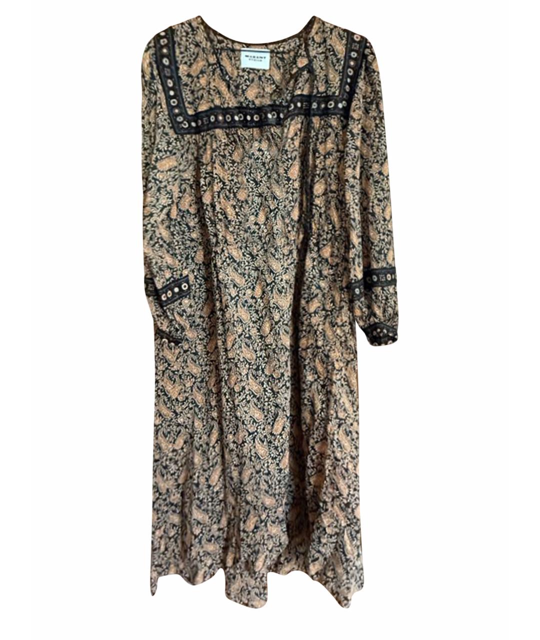 ISABEL MARANT ETOILE Коричневое хлопковое повседневное платье, фото 1
