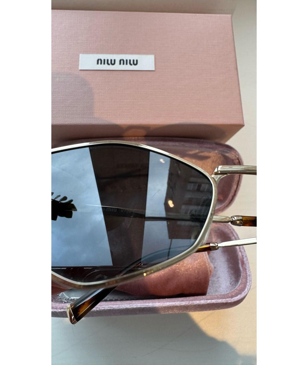 MIU MIU Черные пластиковые солнцезащитные очки, фото 7