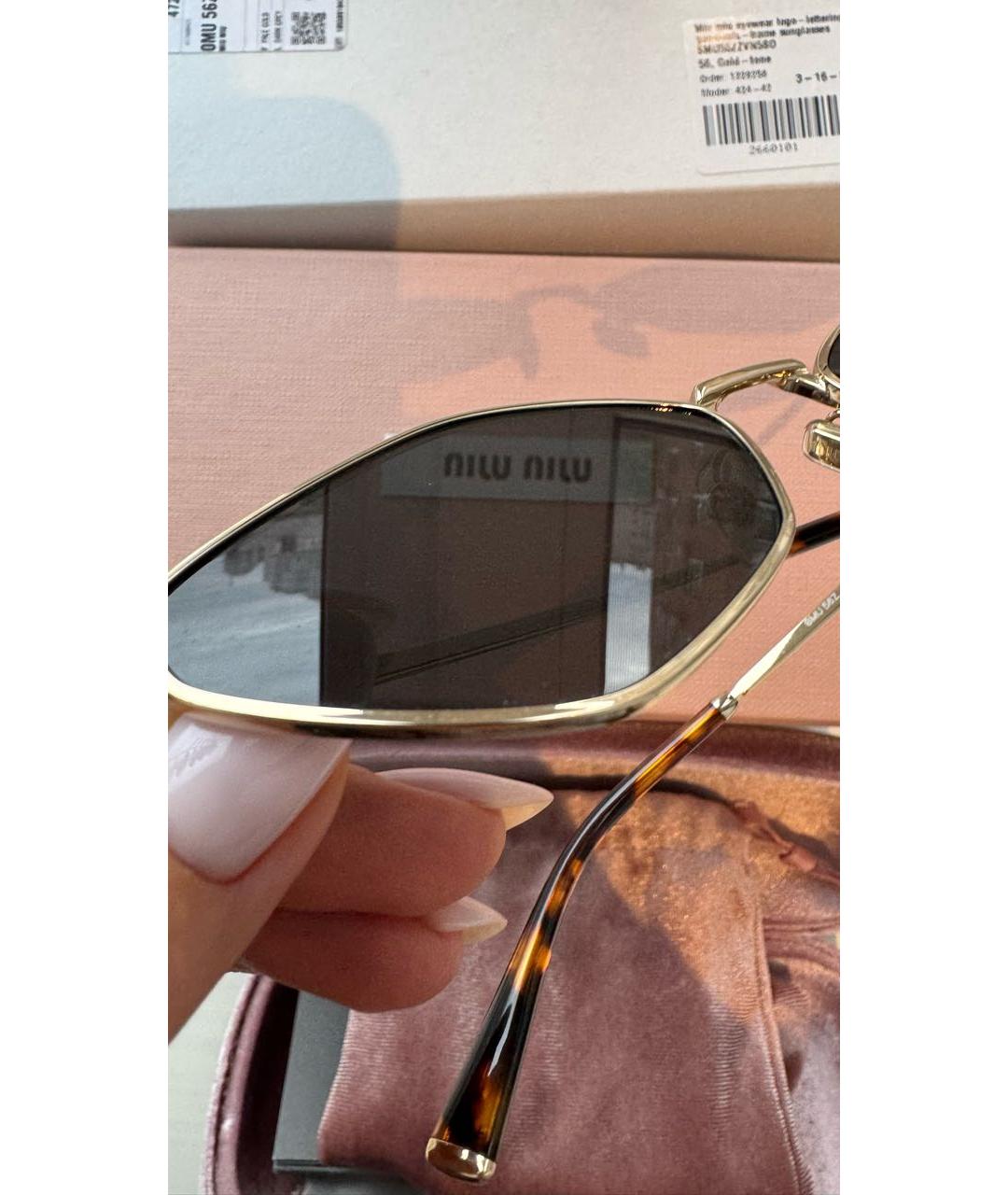 MIU MIU Черные пластиковые солнцезащитные очки, фото 6