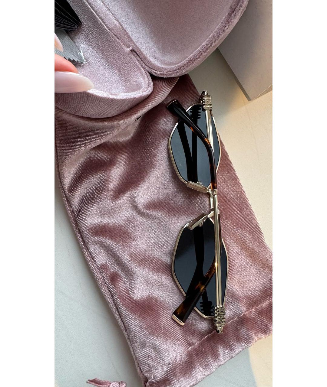 MIU MIU Черные пластиковые солнцезащитные очки, фото 2