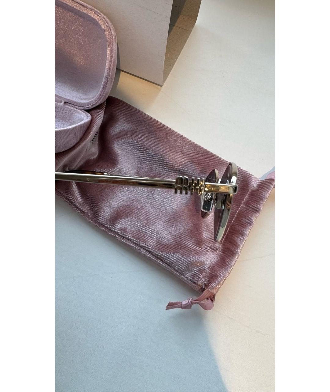 MIU MIU Черные пластиковые солнцезащитные очки, фото 3