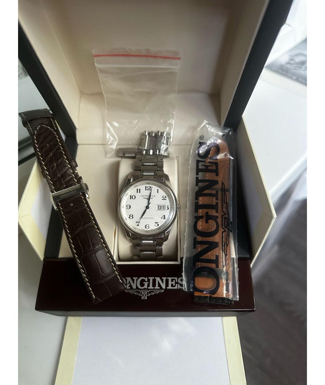 LONGINES Серебряные стальные часы, фото 4