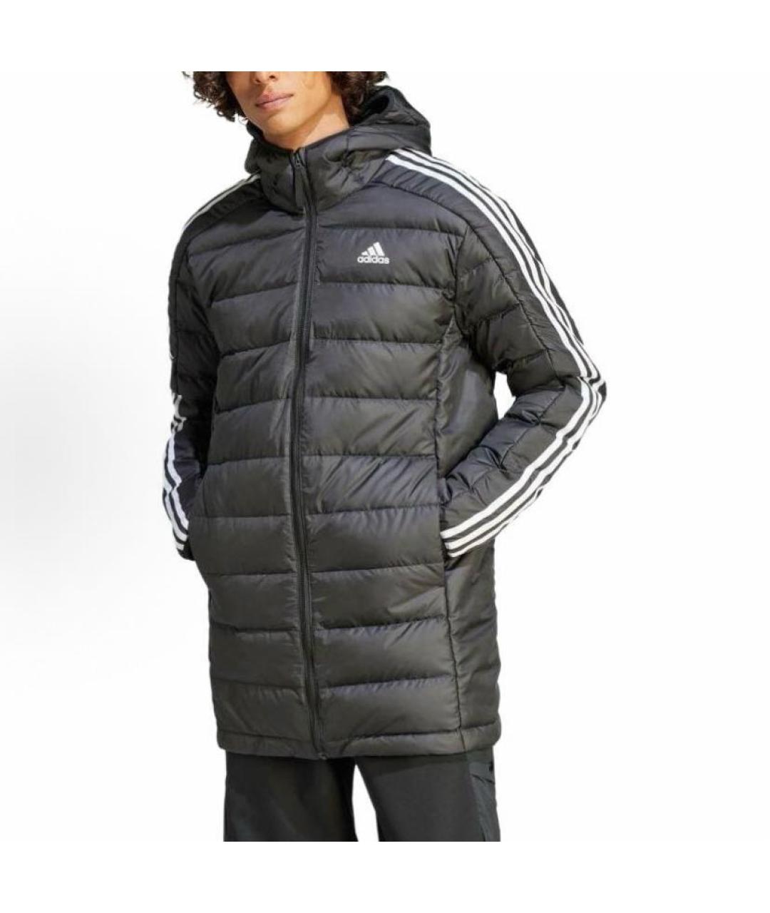 ADIDAS Черный полиэстеровый пуховик, фото 2