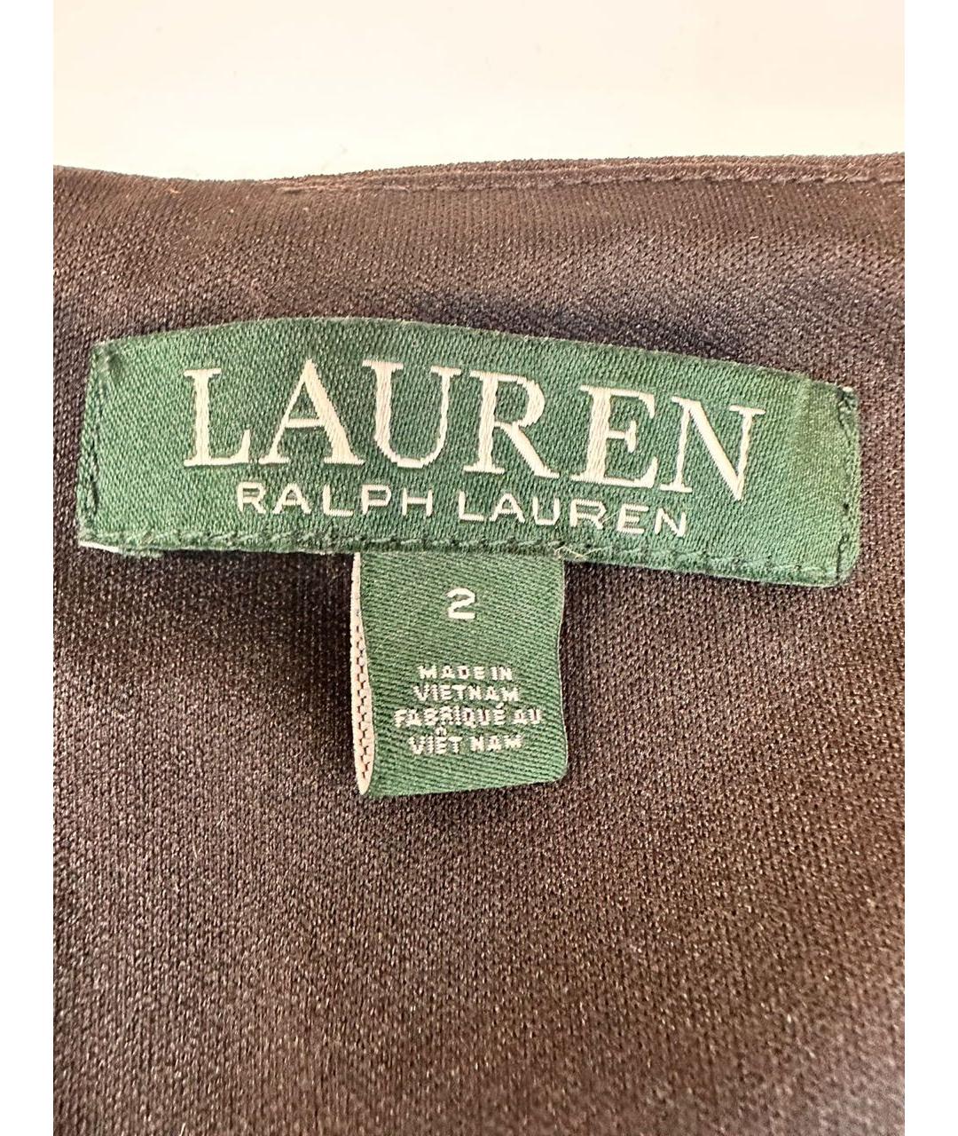 RALPH LAUREN Черное полиэстеровое коктейльное платье, фото 4