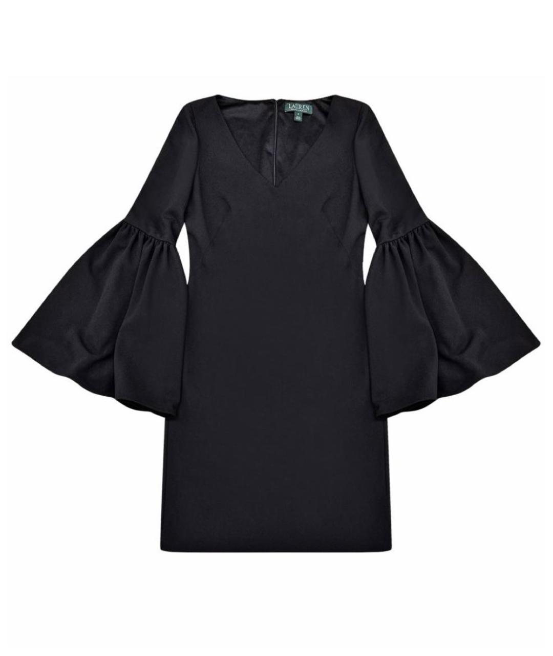 RALPH LAUREN Черное полиэстеровое коктейльное платье, фото 1