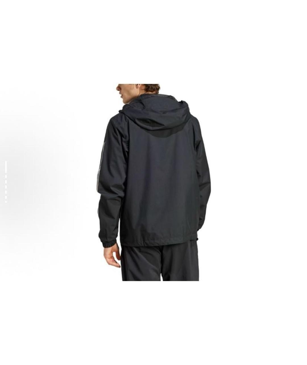 ADIDAS Черная полиэстеровая куртка, фото 3