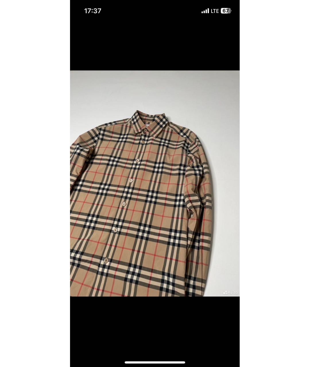 BURBERRY Бежевая хлопковая кэжуал рубашка, фото 3