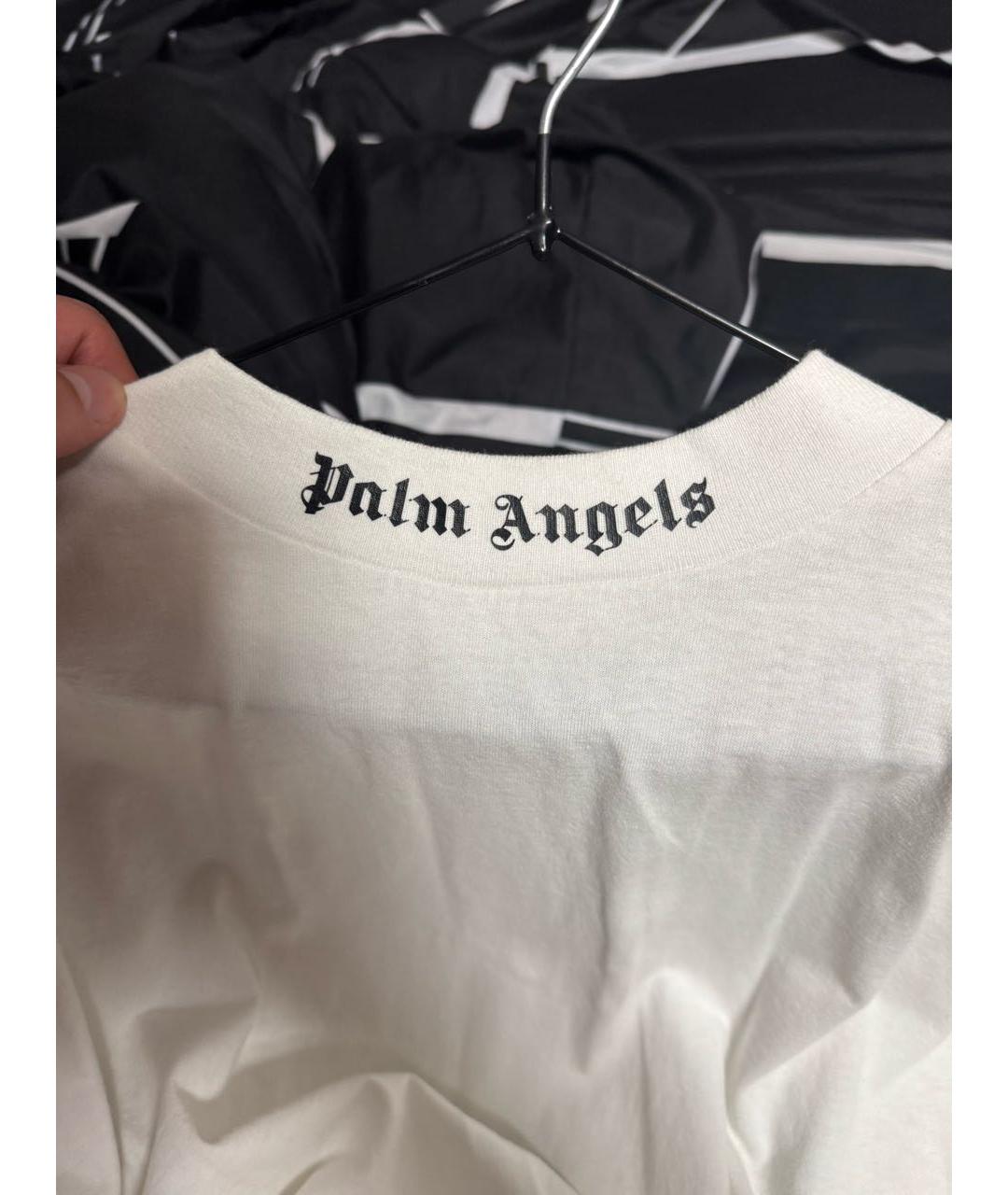 PALM ANGELS Белая хлопковая футболка, фото 5
