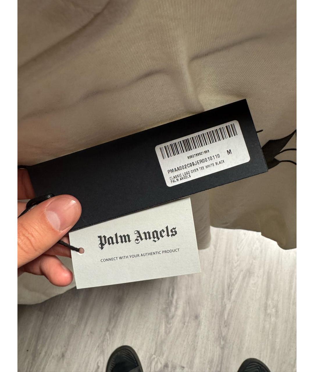 PALM ANGELS Белая хлопковая футболка, фото 3