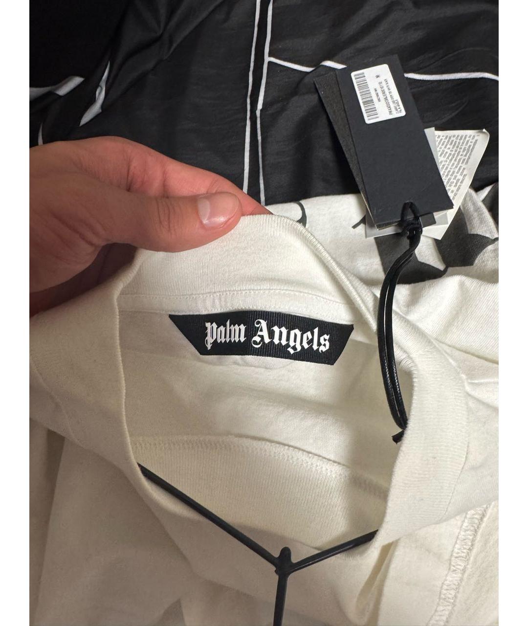 PALM ANGELS Белая хлопковая футболка, фото 6