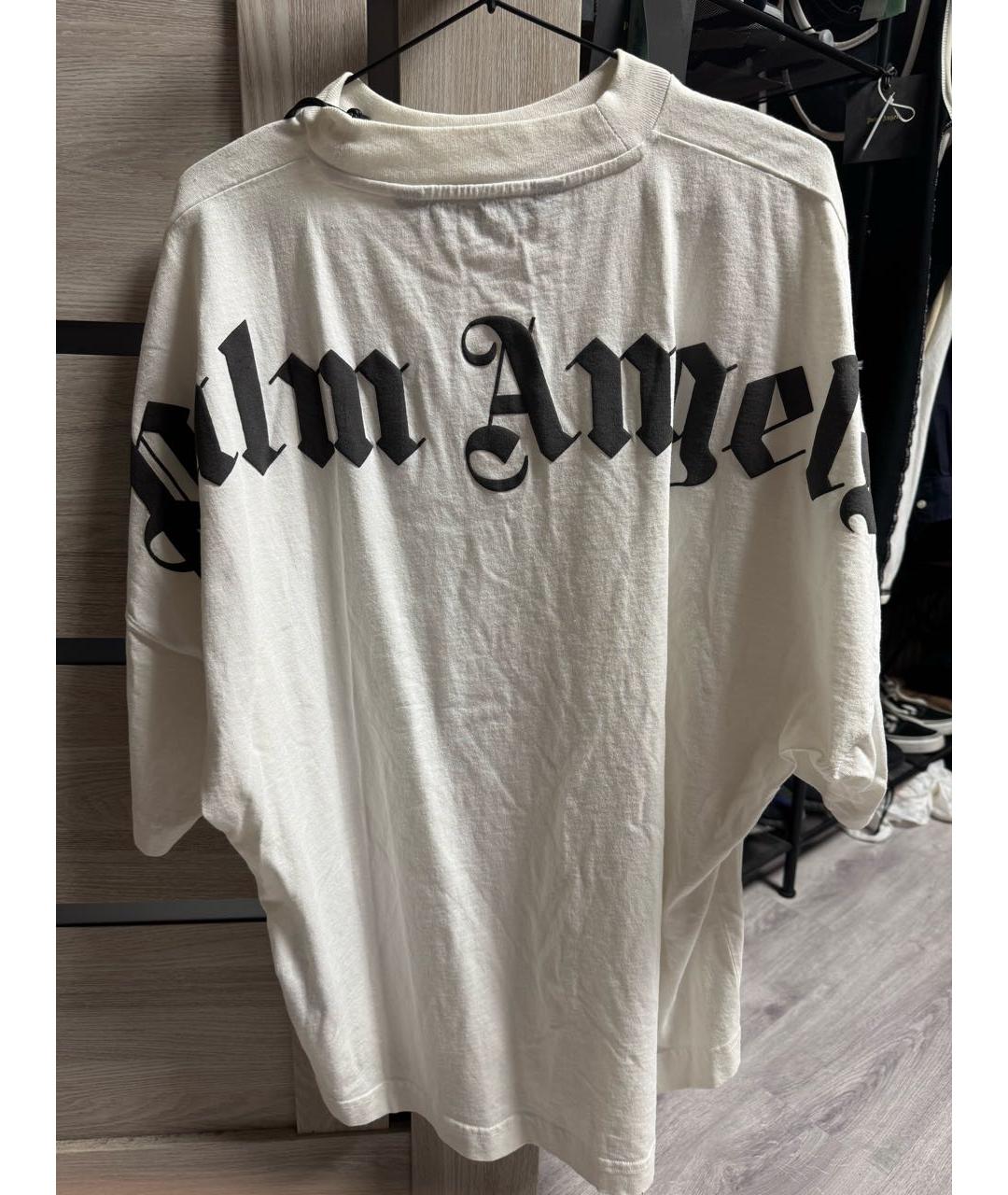 PALM ANGELS Белая хлопковая футболка, фото 2