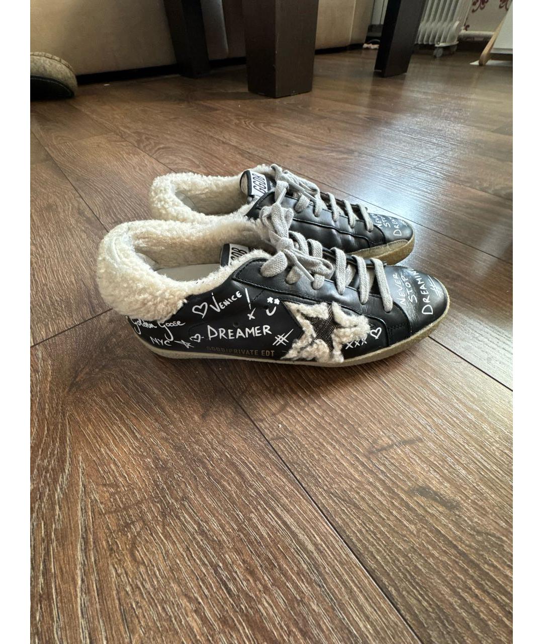 GOLDEN GOOSE DELUXE BRAND Черные кожаные кеды, фото 9