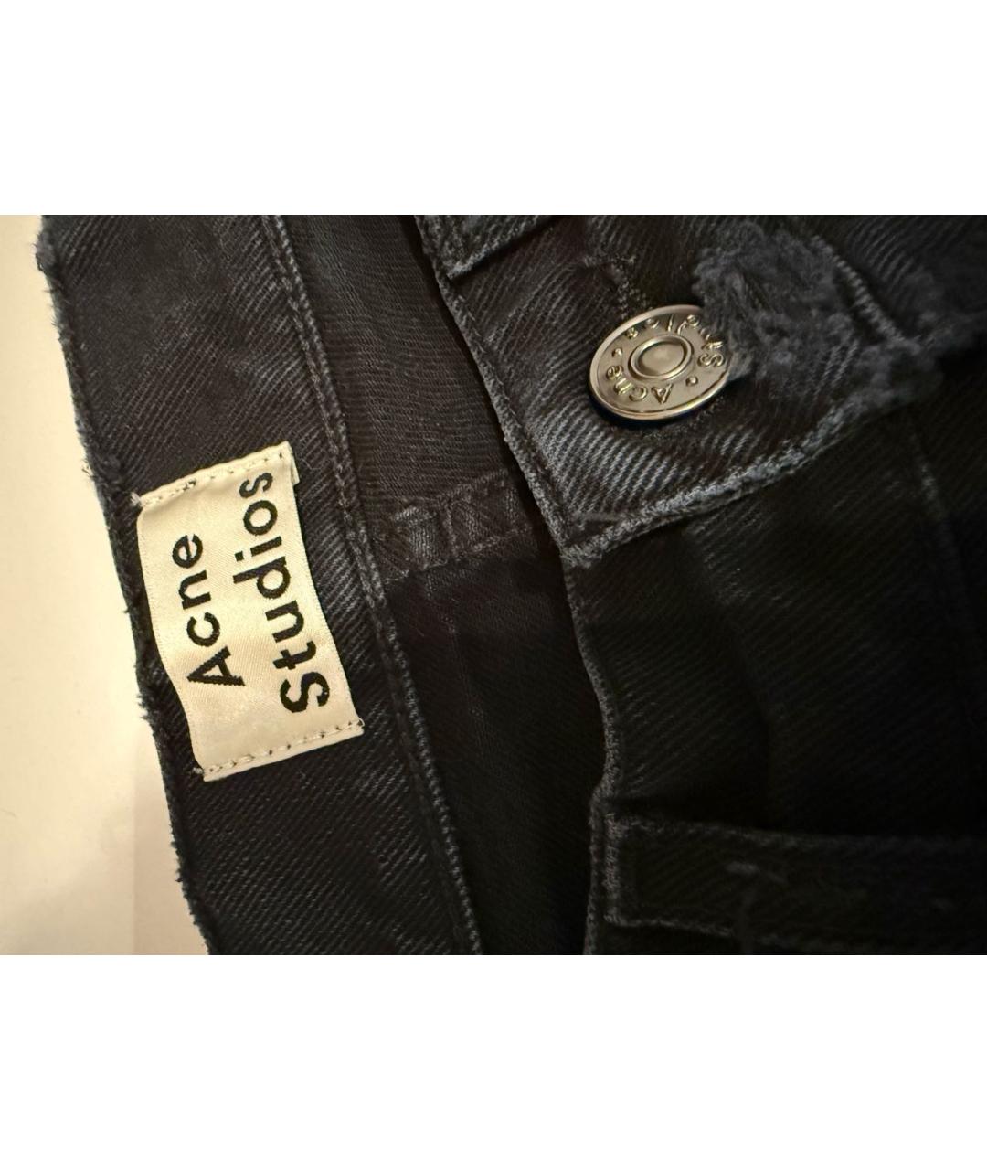 ACNE STUDIOS Черные хлопковые джинсы клеш, фото 3