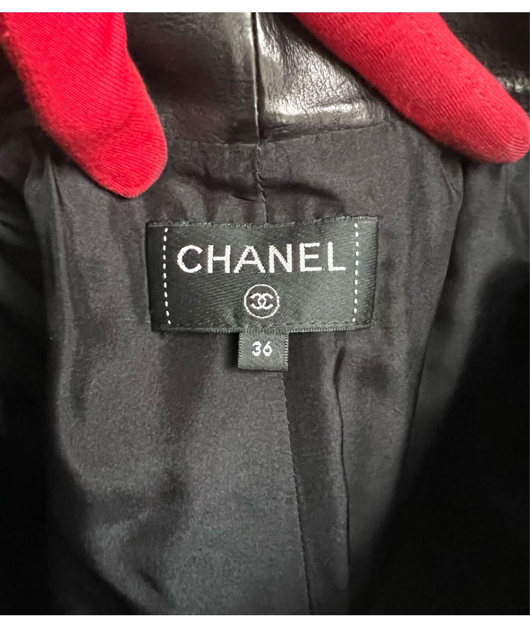 CHANEL Черные кожаные шорты, фото 6