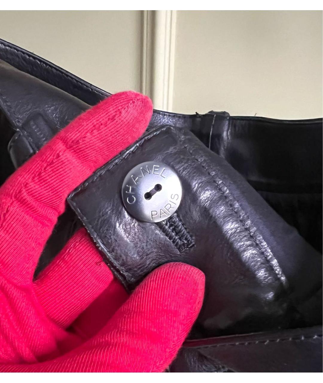 CHANEL Черные кожаные шорты, фото 5