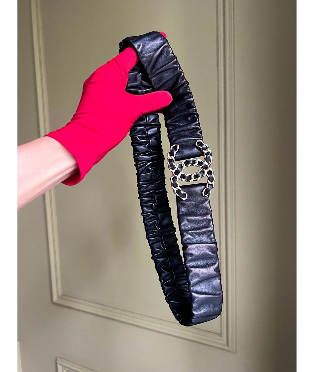 CHANEL Черные кожаные шорты, фото 2