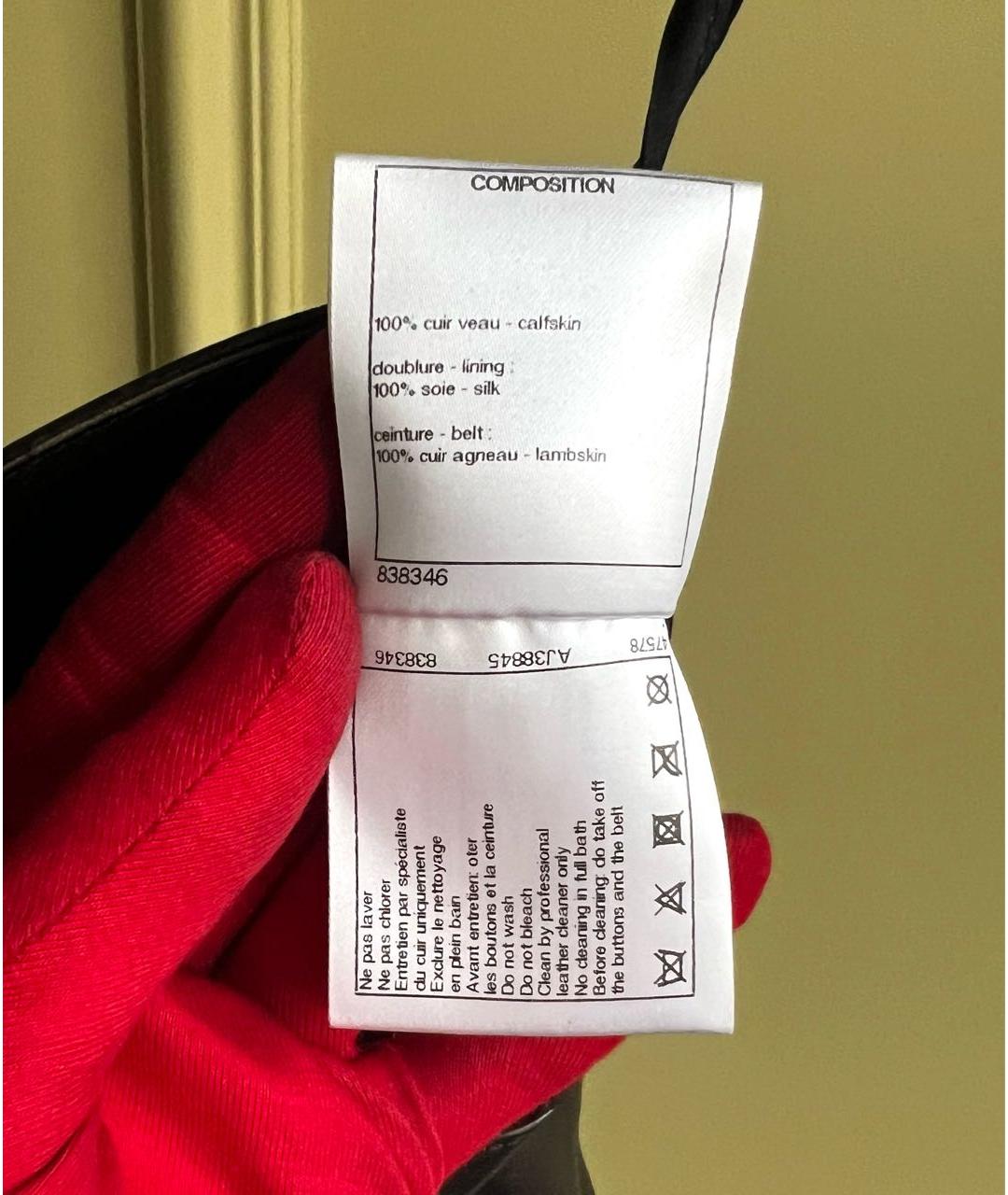 CHANEL Черные кожаные шорты, фото 8