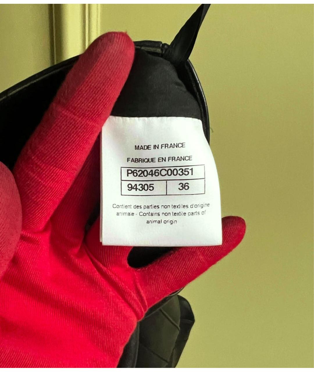 CHANEL Черные кожаные шорты, фото 7