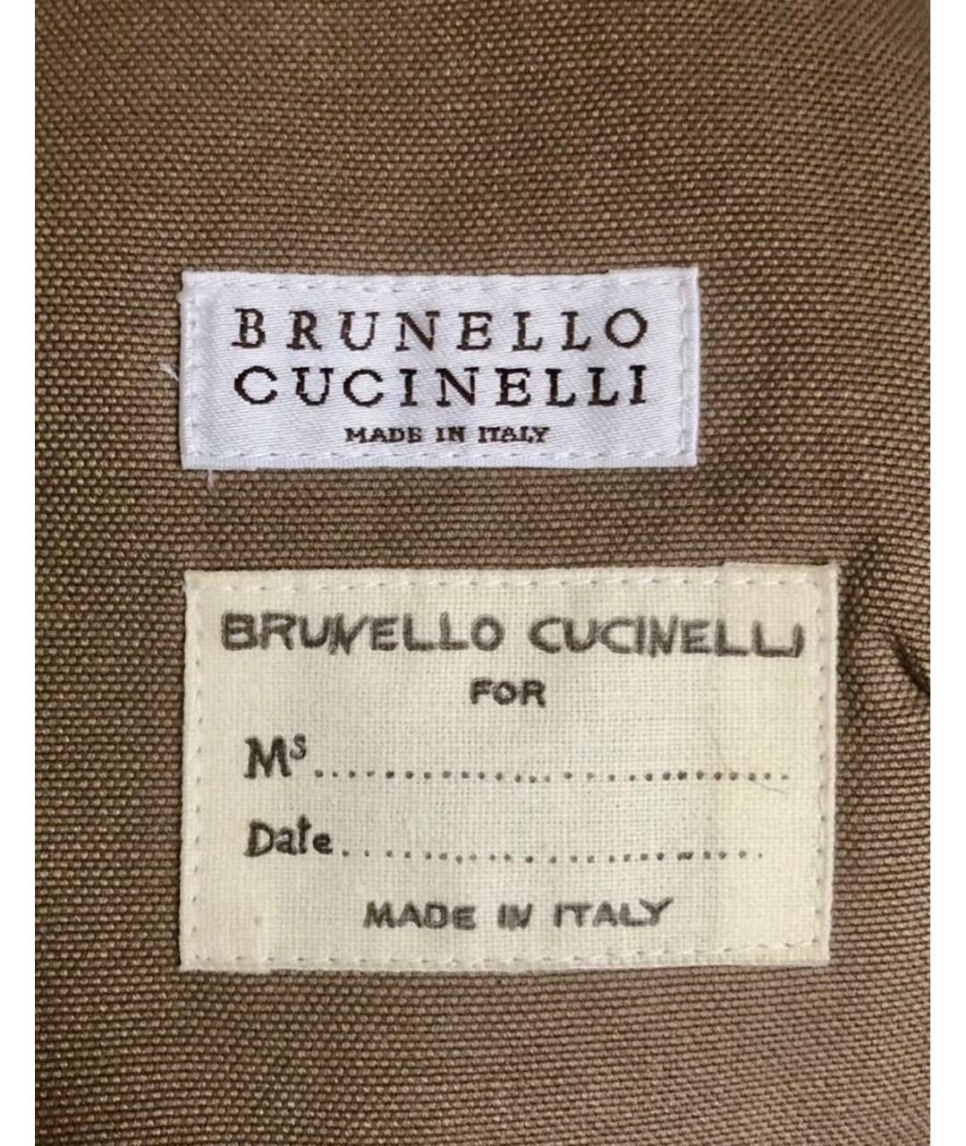 BRUNELLO CUCINELLI Бежевый хлопковый жакет/пиджак, фото 7