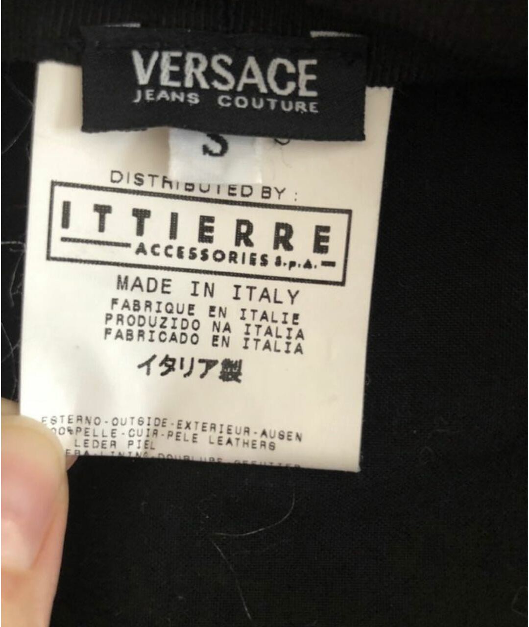 VERSACE JEANS COUTURE Черная кожаная кепка, фото 4