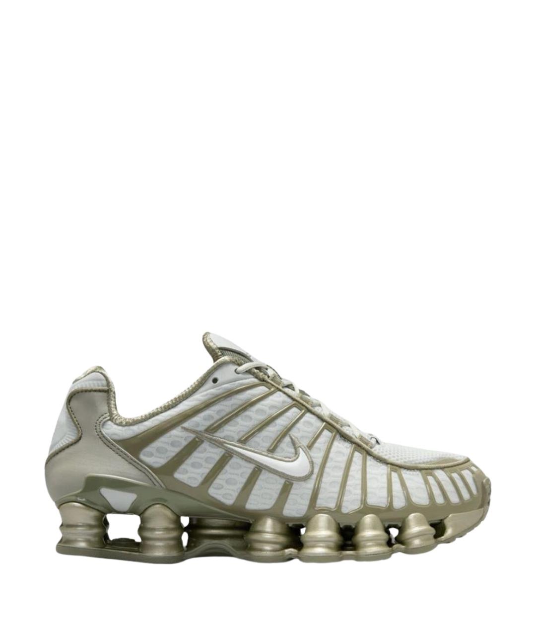 NIKE Бежевые текстильные низкие кроссовки / кеды, фото 1