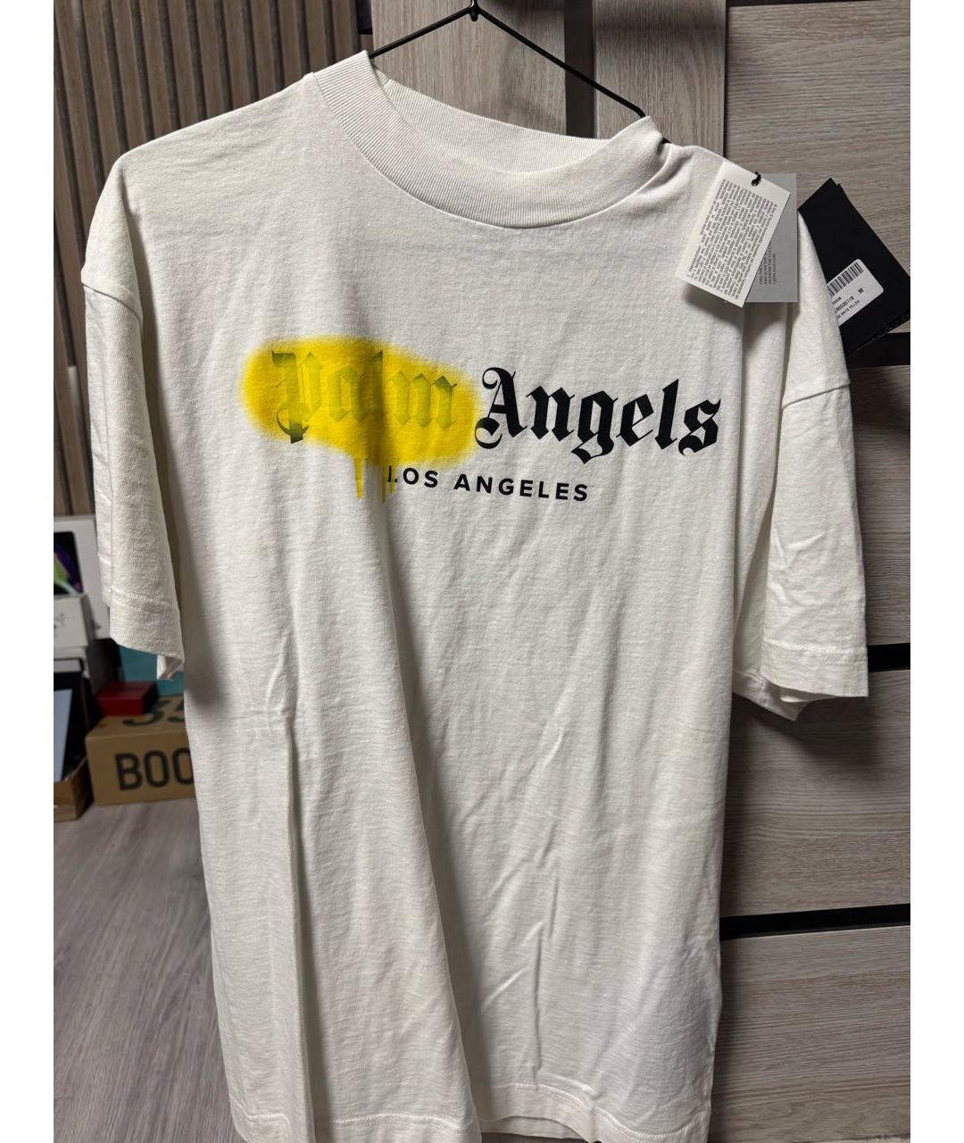 PALM ANGELS Белая хлопковая футболка, фото 6