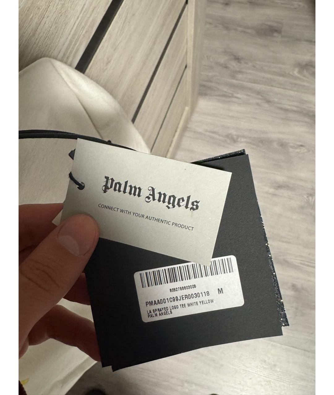PALM ANGELS Белая хлопковая футболка, фото 3