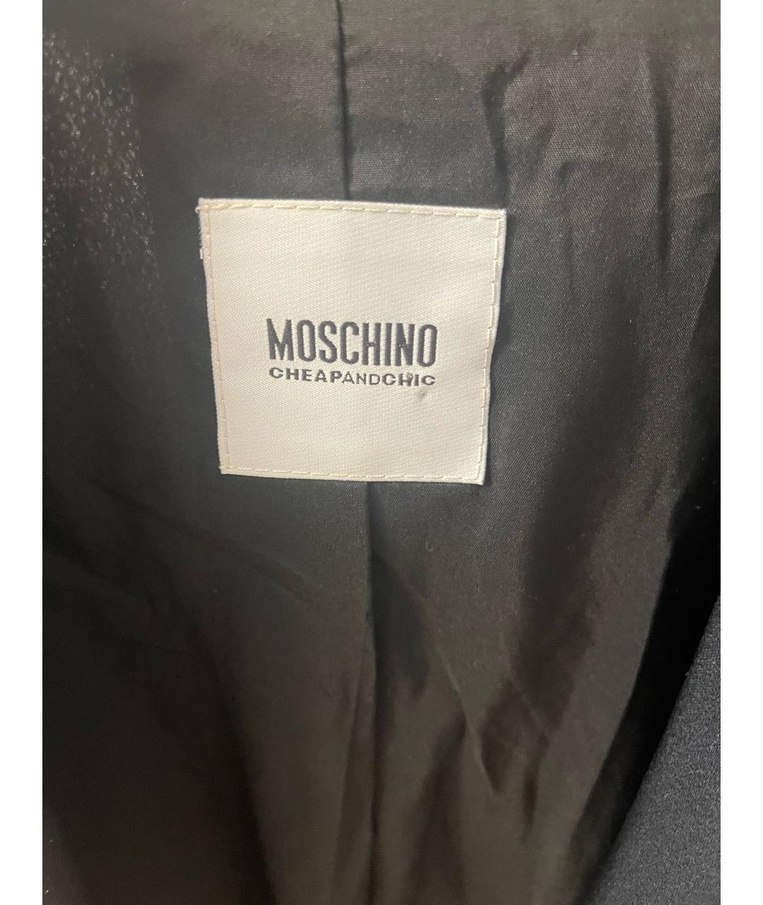MOSCHINO Серебрянный полиэстеровый жакет/пиджак, фото 3