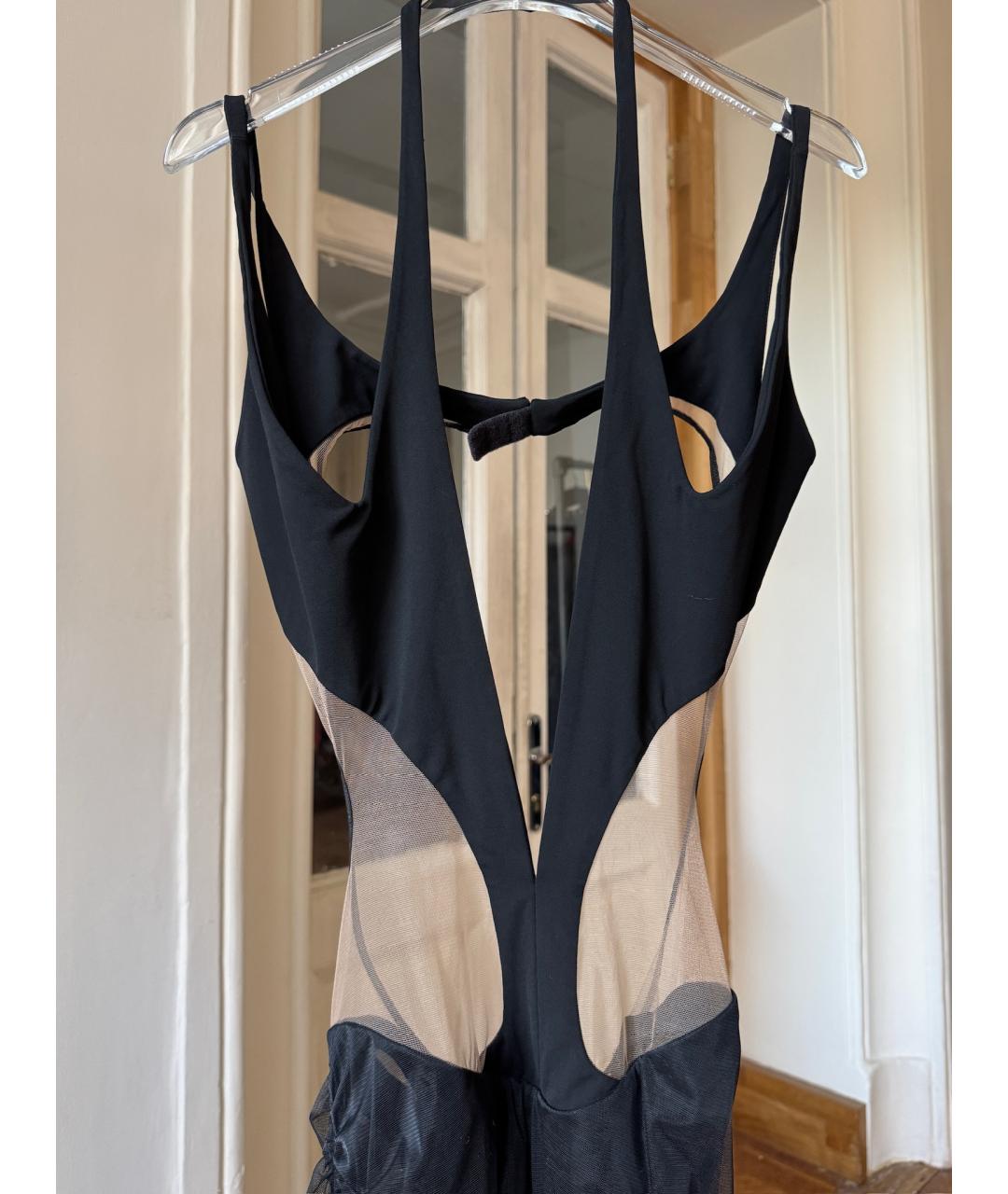 MUGLER Черное вискозное вечернее платье, фото 3