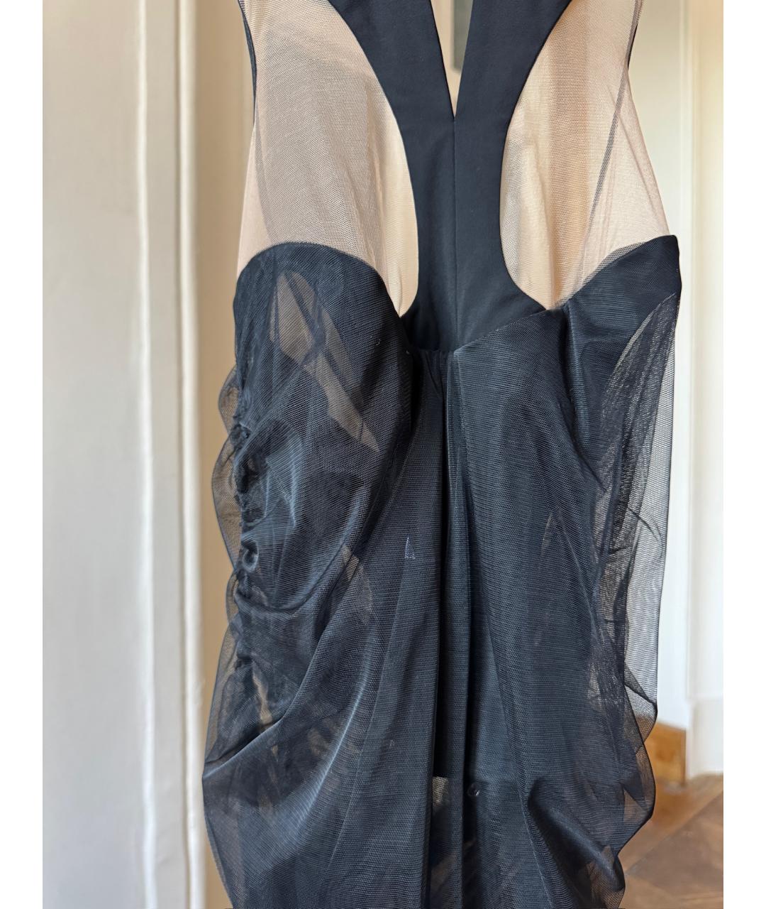 MUGLER Черное вискозное вечернее платье, фото 4