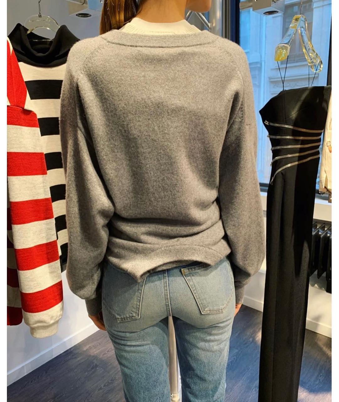 ALEXANDER WANG Серый шерстяной джемпер / свитер, фото 4