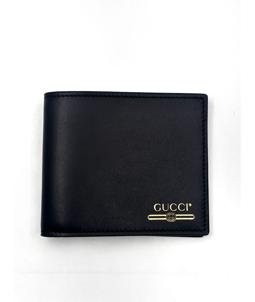 GUCCI Черный кожаный кошелек, фото 3